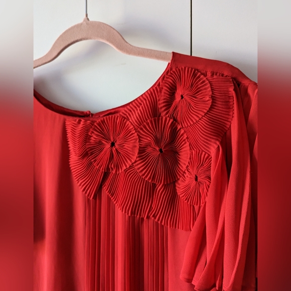 Monsoon Red Dress Size 20 - Picture 3 of 11